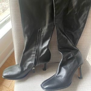 Zara knee high black boots